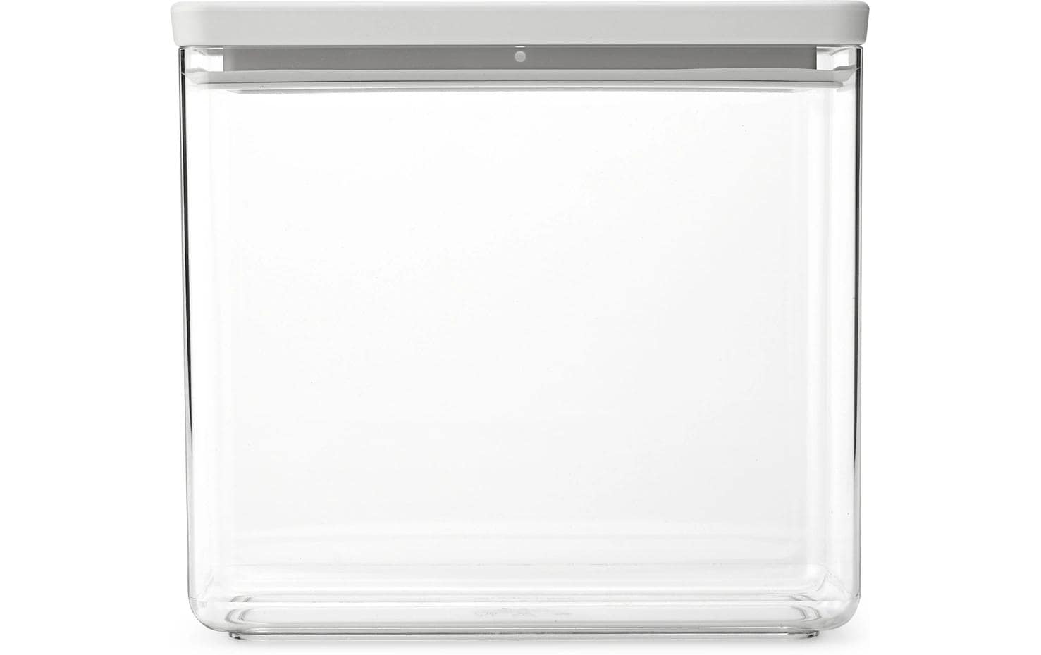 Brabantia Vorratsdose 3,5 L, 22,1 × 11,1 × 20,1 cm, Kunststoff, Transparent/Hellgrau
