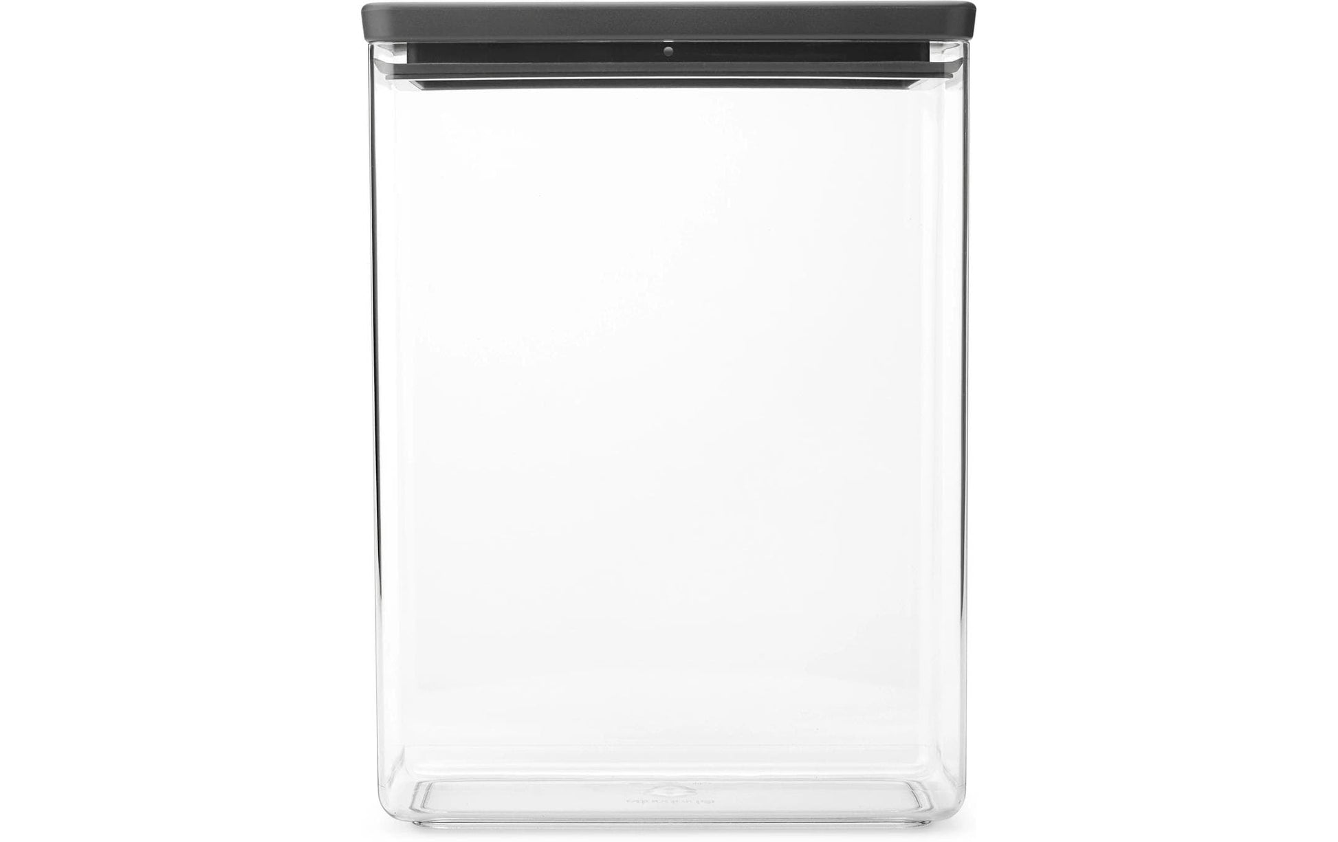 Brabantia Vorratsdose 5,4 l, 22,1 × 11,1 × 29,6 cm, Kunststoff, Grau/Transparent