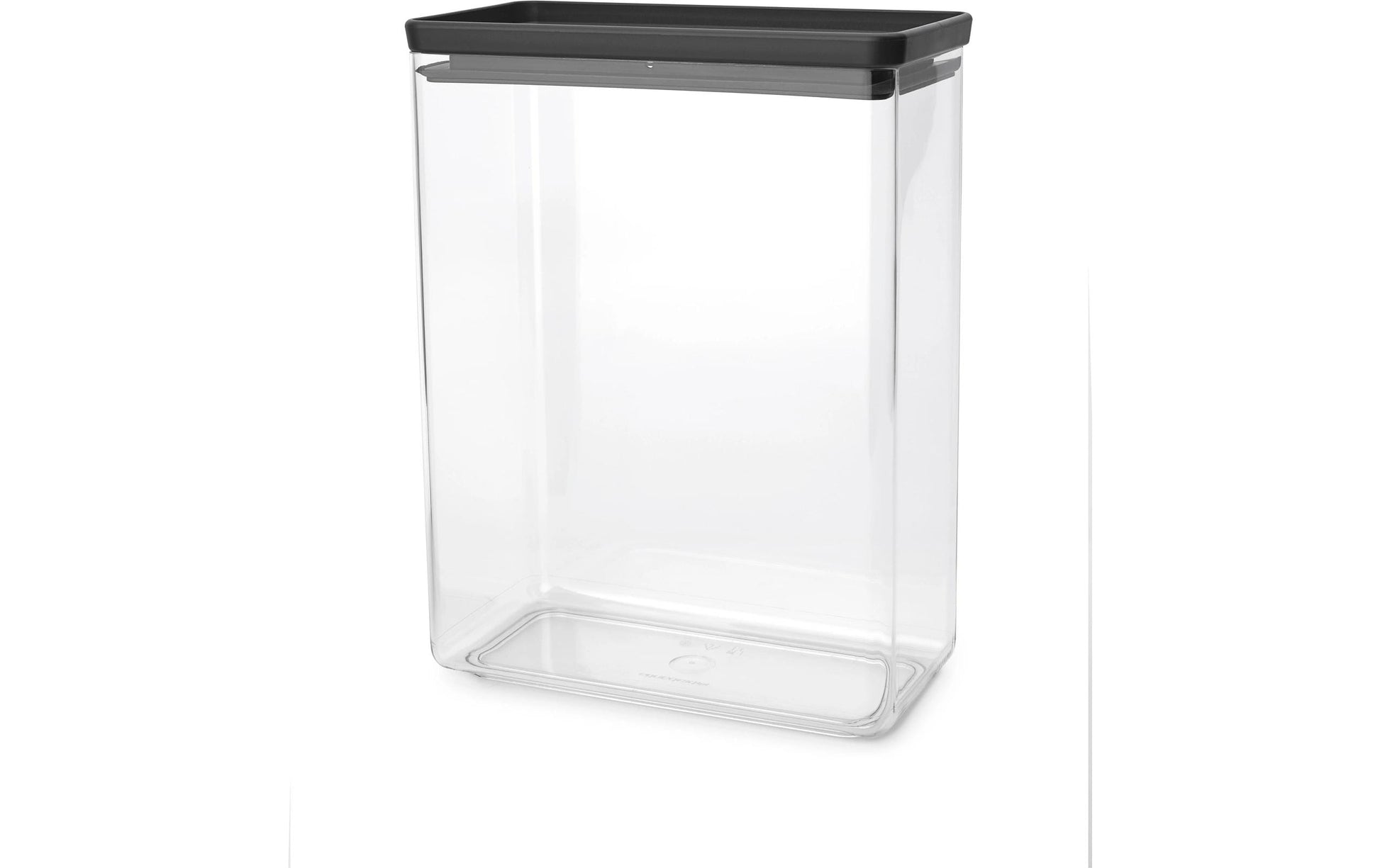 Brabantia Vorratsdose 5,4 l, 22,1 × 11,1 × 29,6 cm, Kunststoff, Grau/Transparent
