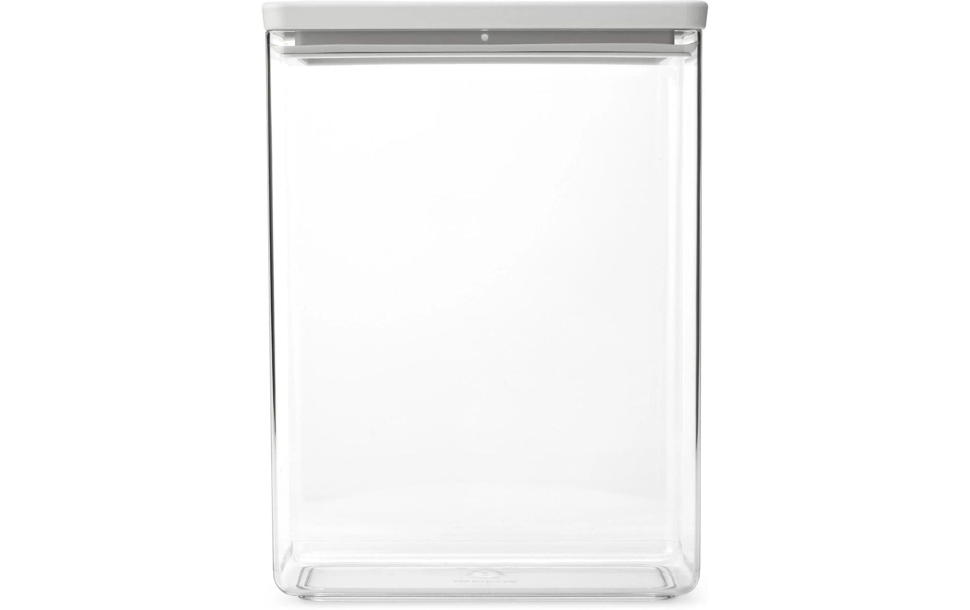 Brabantia Tasty+ – Vorratsdose 5,4 l, 22,1 × 11,1 × 29,6 cm, Kunststoff, hellgrau/transparent