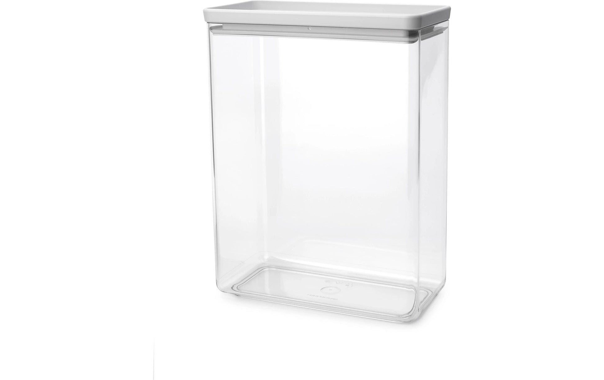 Brabantia Tasty+ – Vorratsdose 5,4 l, 22,1 × 11,1 × 29,6 cm, Kunststoff, hellgrau/transparent