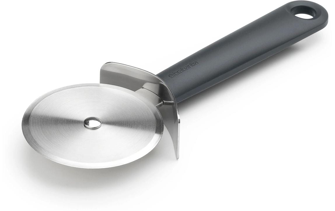 Brabantia Pizzaschneider 6,7 × 2,5 × 19 cm, Edelstahl/Polypropylen (PP), Dunkelgrau