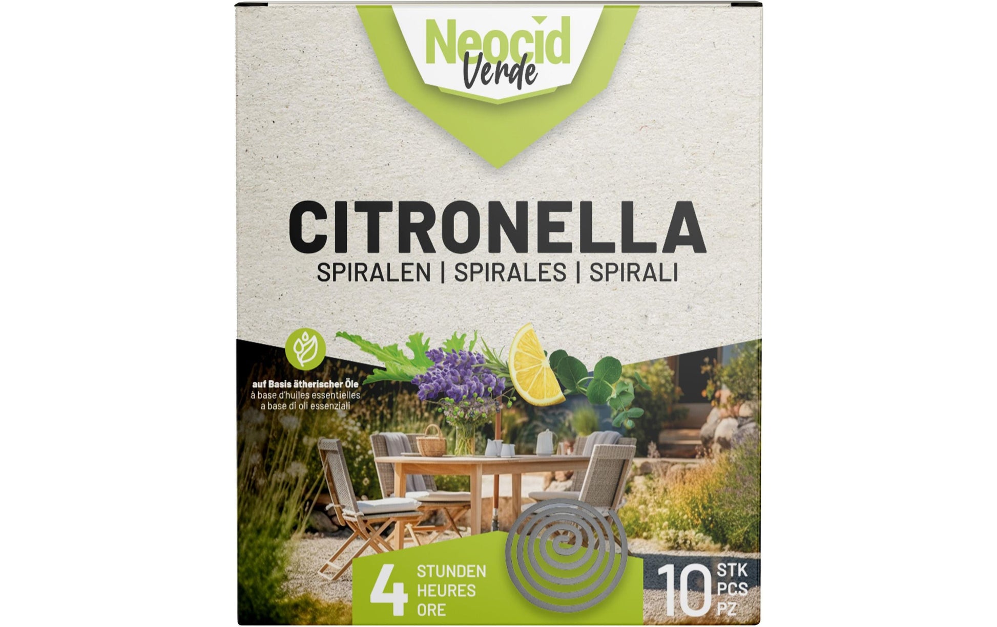 Neocid EXPERT Verde Citronella Spiralen – 10 Stk. – grau – für Mücken
