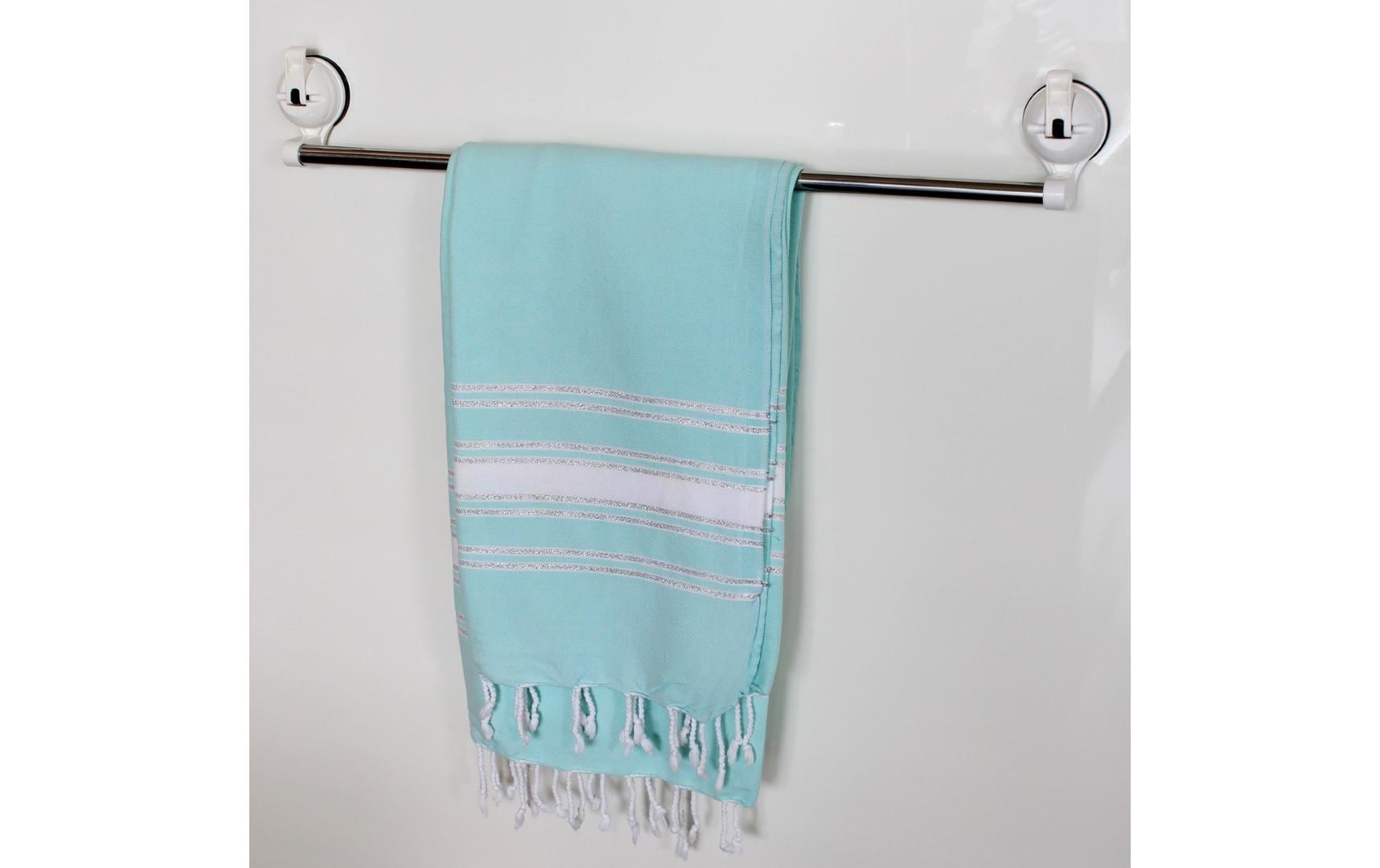 Eurotrail ETKW8046 Wandgarderobe 6 Haken – Edelstahl – Weiss – 425 × 45 × 83 mm
