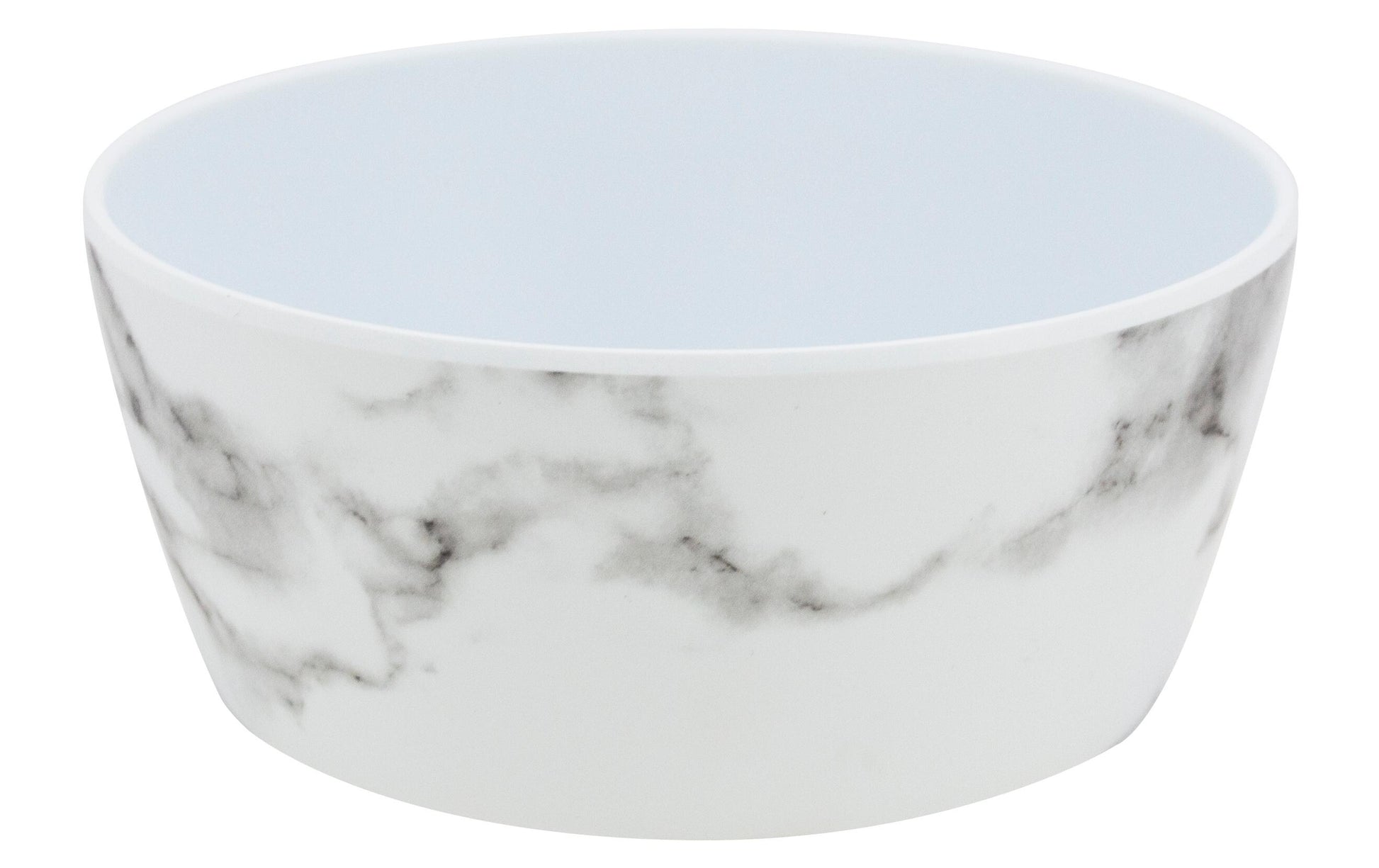 Eurotrail Geschirrset Marble ETKW2071 – 16-teiliges Set, Ø 27 cm, Melamin, Weiss