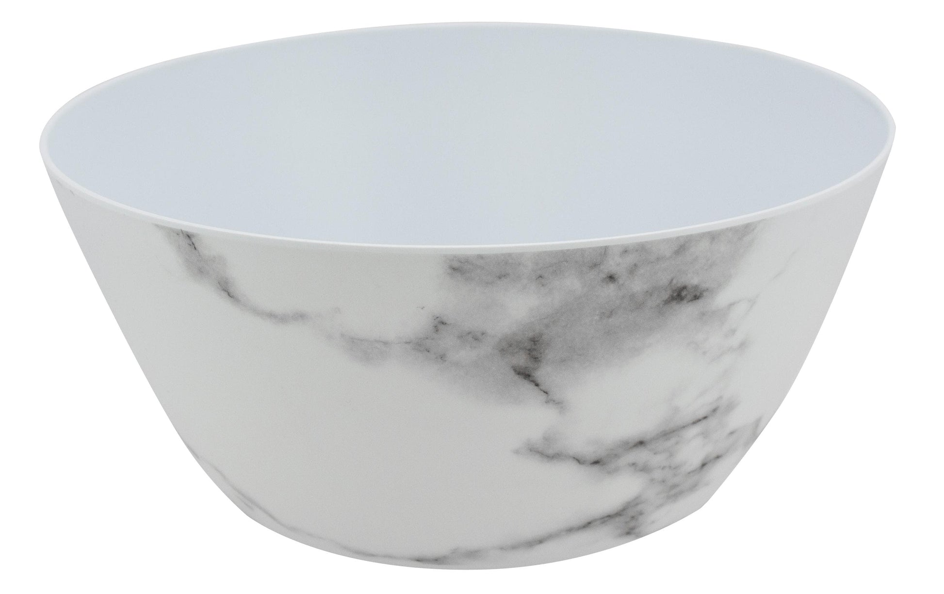 Eurotrail Geschirrset Marble ETKW2071 – 16-teiliges Set, Ø 27 cm, Melamin, Weiss