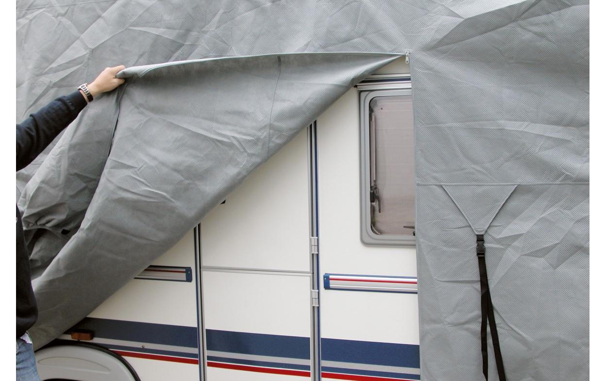 Eurotrail Schutzhülle Volle Deckung – für Caravan – 250 × 450 × 220 cm – 1 Stk., Polyester, grau