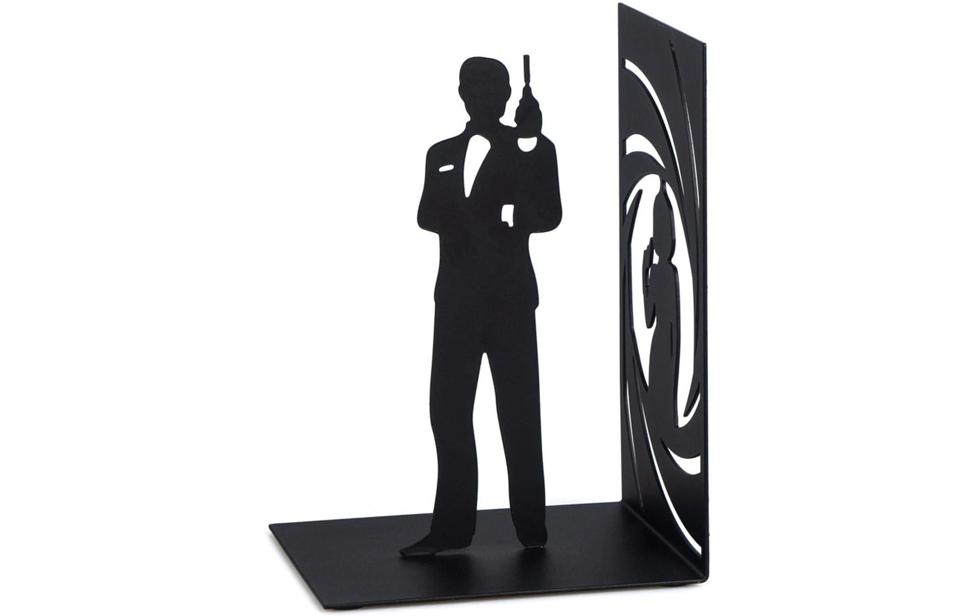 Trendform Buchstütze – 100 × 170 × 120 mm, Metall, schwarz, 4 Stück
