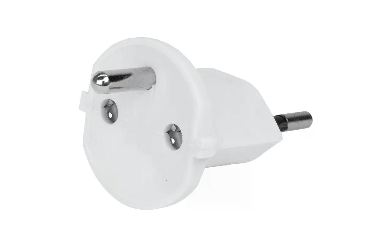 Steffen Adapterkabel, T12–Schuko (Typ E/F), 3-polig (geerdet), 10 A 250 V – Weiss