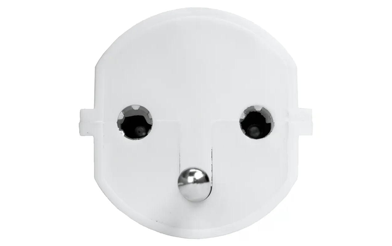 Steffen Adapterkabel, T12–Schuko (Typ E/F), 3-polig (geerdet), 10 A 250 V – Weiss