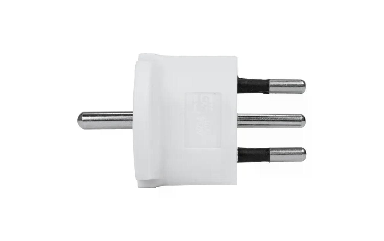 Steffen Adapterkabel, T12–Schuko (Typ E/F), 3-polig (geerdet), 10 A 250 V – Weiss