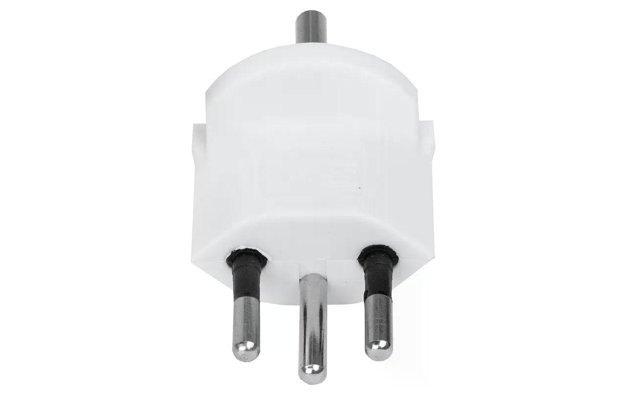 Steffen Adapterkabel, T12–Schuko (Typ E/F), 3-polig (geerdet), 10 A 250 V – Weiss