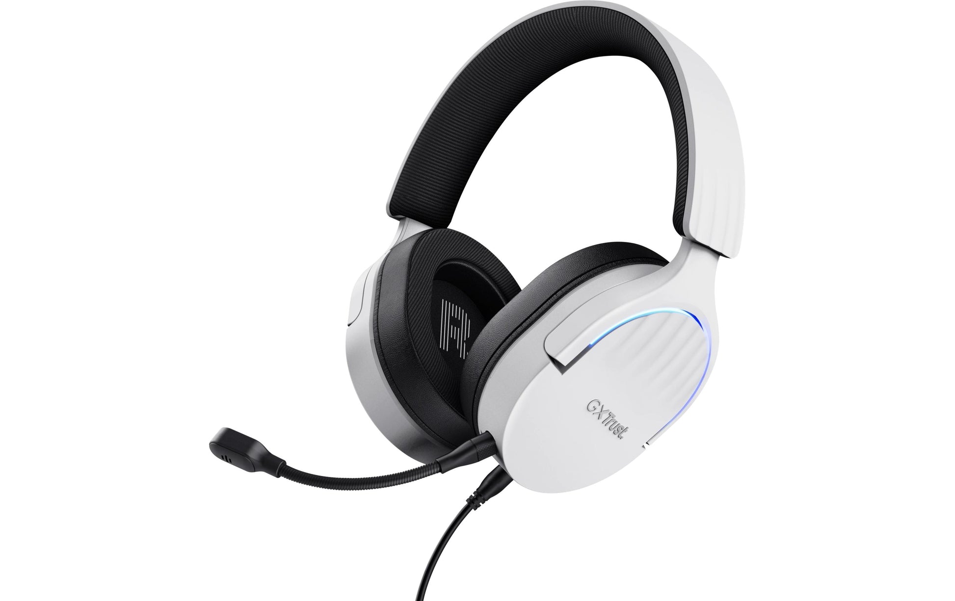 Trust GXT490 FAYZO Gaming-Headset – Over-Ear, Stereo, Verkabelt (USB-A), ANC, Weiss