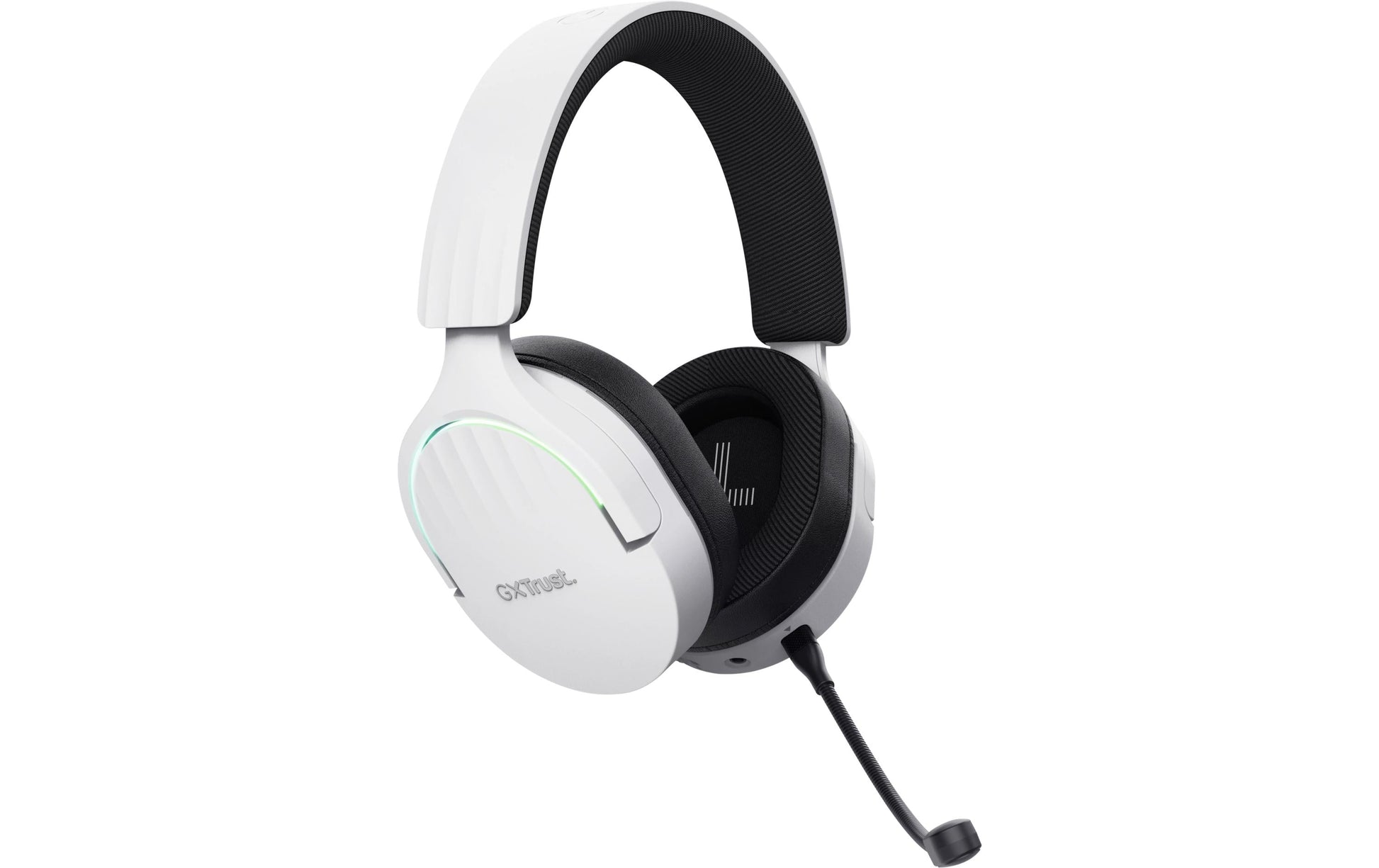 Trust GXT 491W FAYZO – Gaming-Headset – Kabelgebunden, abnehmbares Mikrofon, Surround-Sound – Weiss