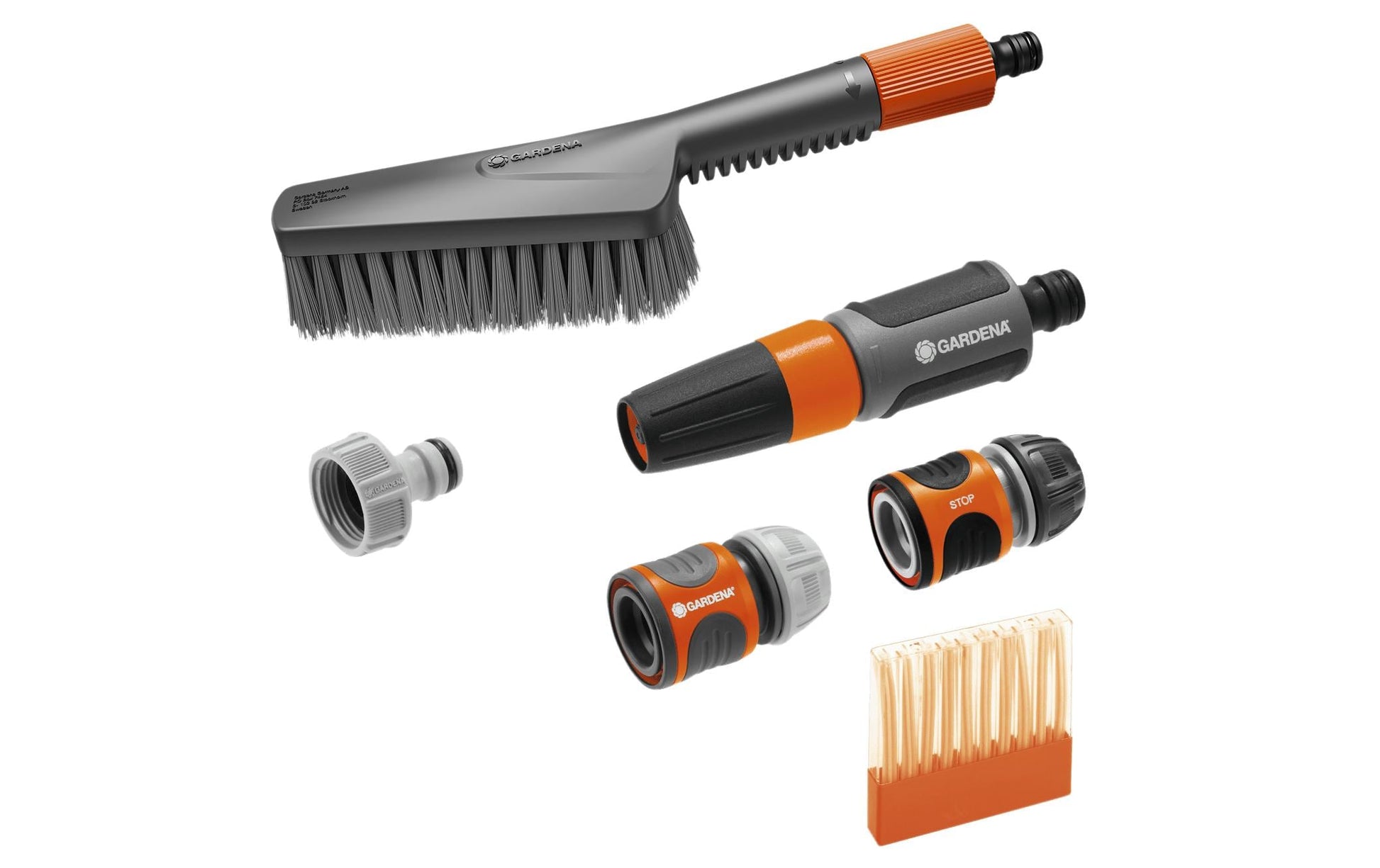Gardena Düsensatz Cleansystem Grundausstattung – 6 Stk. – schwarz/grau/orange – 30,2 × 7,1 × 10,3 cm