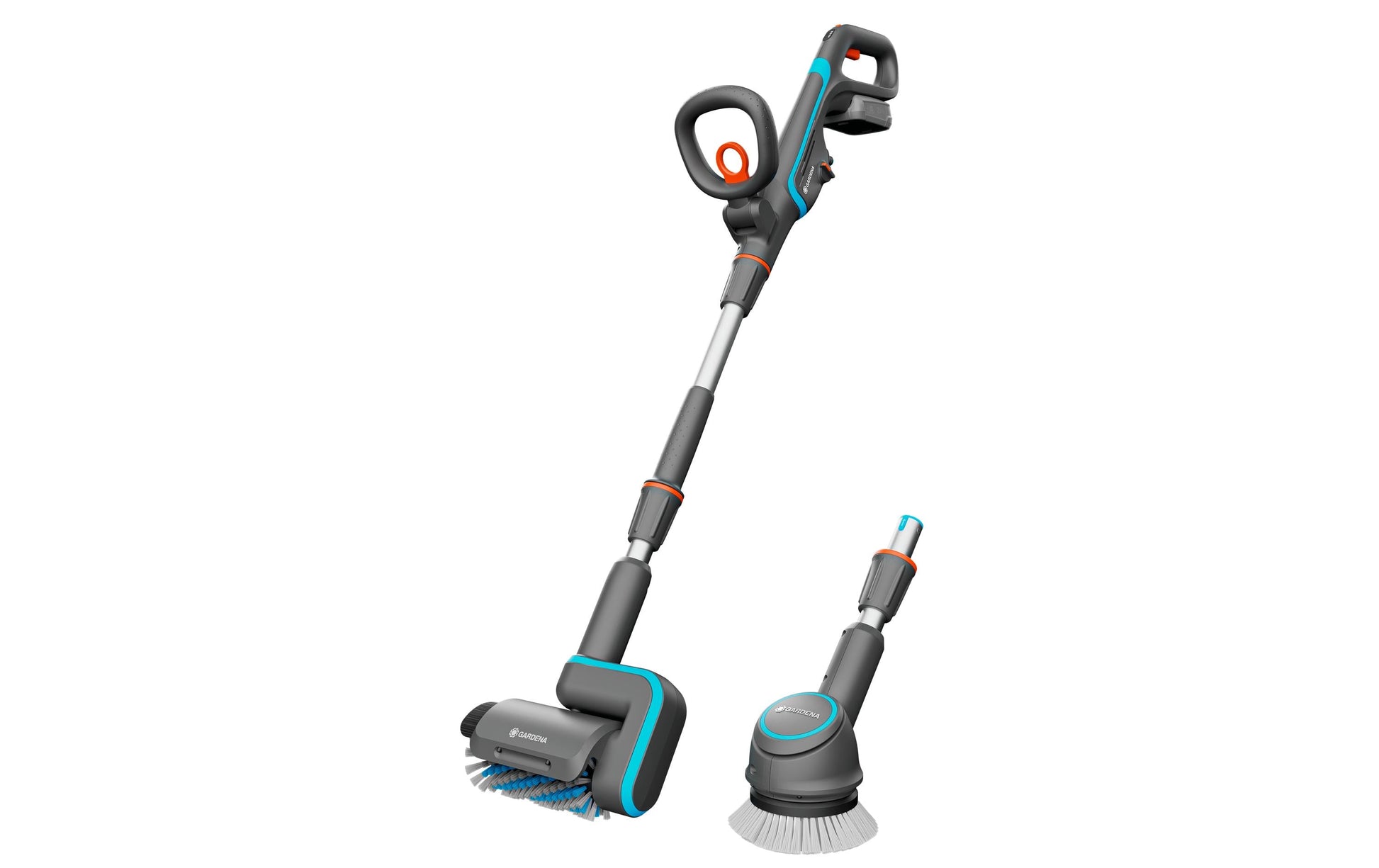 Gardena Reinigungsgerät AquaBrush – Akku 18 V/2,5 Ah, Mehrfarbig, Höhe 136,4 cm