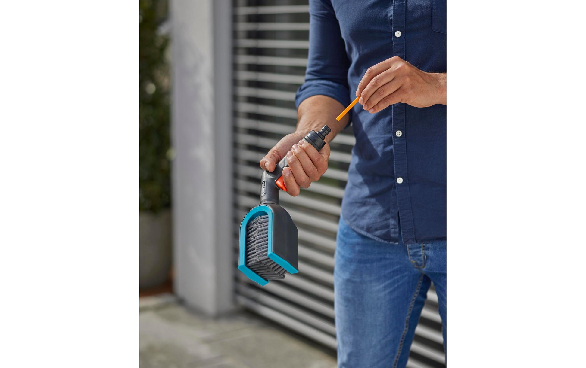 Gardena Cleansystem Jalousienbürste – 27,7×7,7×18,2 cm, schwarz/grün/grau/orange