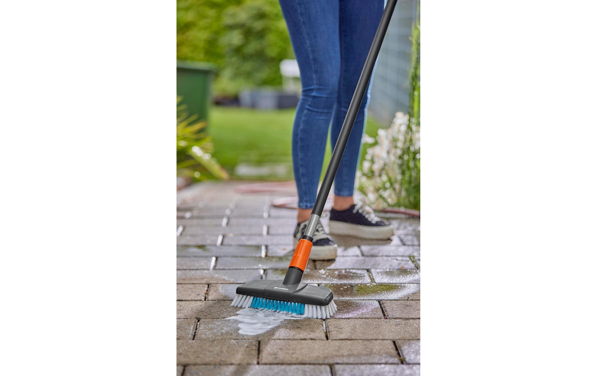 Gardena Wischerstiel Cleansystem S – 90,0 cm, Aluminium, schwarz, orange, gelb