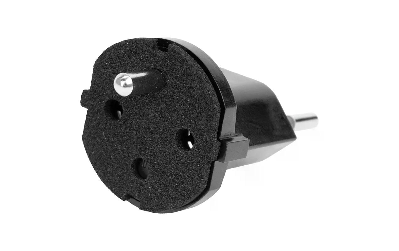 Steffen Adapterkabel, Schuko zu T12, 3-polig, IP44, 10 A 250 V – schwarz