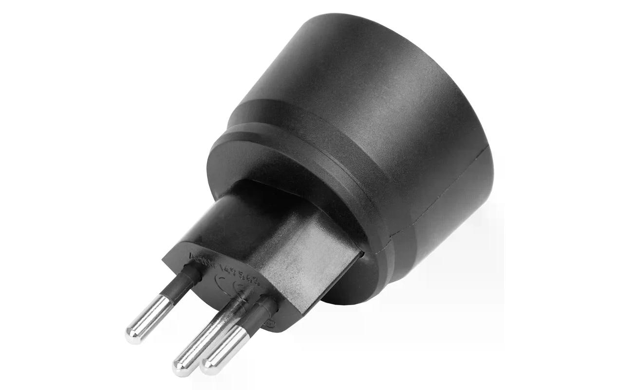 Steffen Adapterkabel, Schuko zu T12, 3-polig, IP44, 10 A 250 V – schwarz