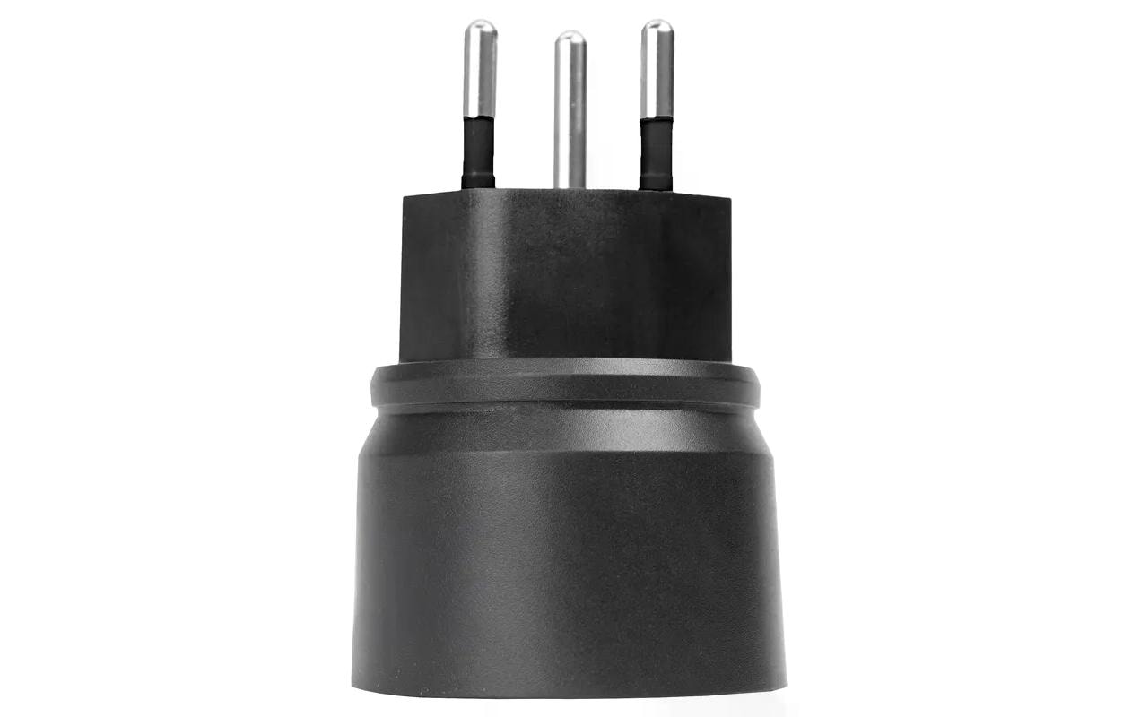 Steffen Adapterkabel, Schuko zu T12, 3-polig, IP44, 10 A 250 V – schwarz