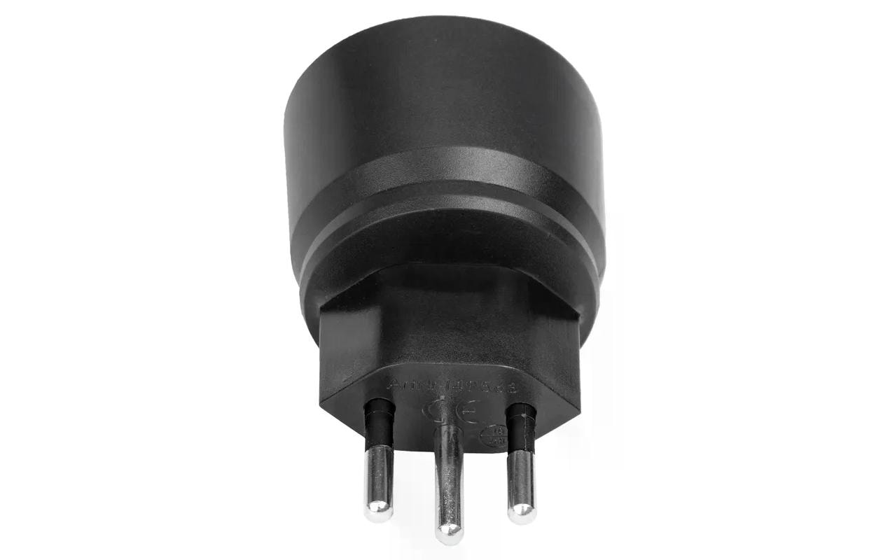 Steffen Adapterkabel, Schuko zu T12, 3-polig, IP44, 10 A 250 V – schwarz