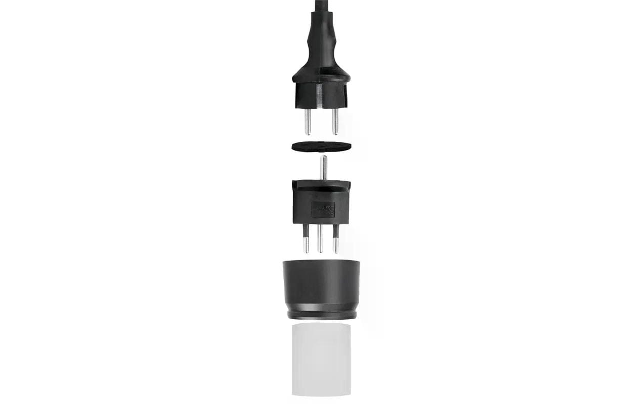 Steffen Adapterkabel, Schuko zu T12, 3-polig, IP44, 10 A 250 V – schwarz