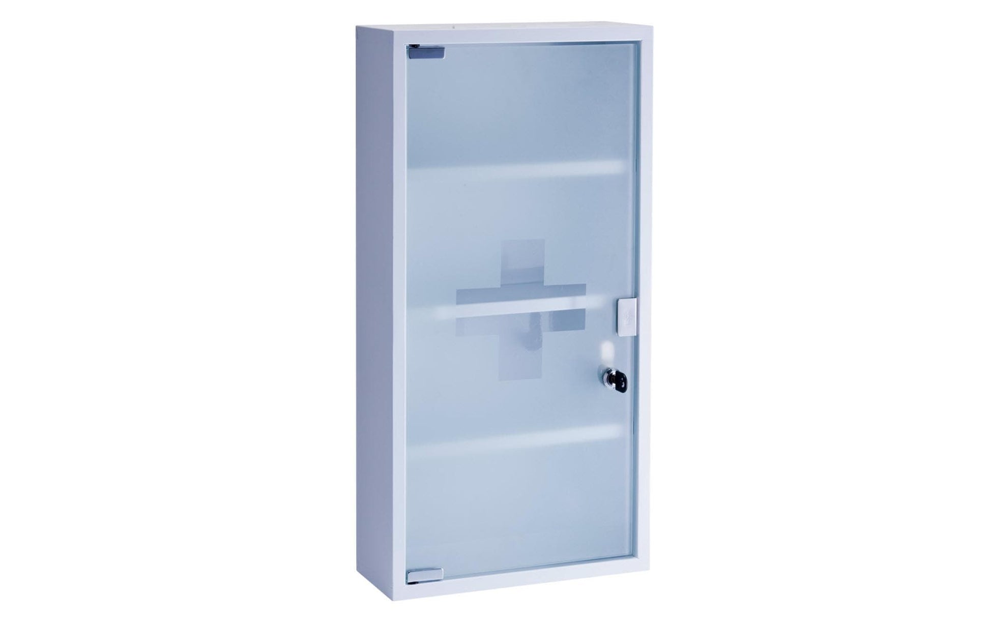 Zeller Present Erste-Hilfe-Schrank, abschliessbar, Metall, 300 × 120 × 600 mm, weiss