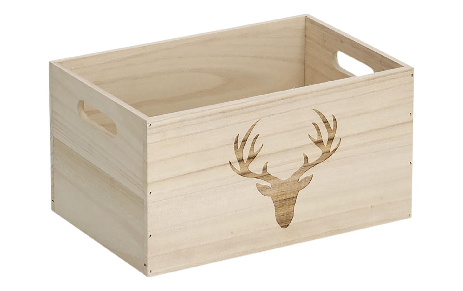 Zeller Present Aufbewahrungsbox – Holz – Natur – mit Griff – 300 × 160 × 200 mm