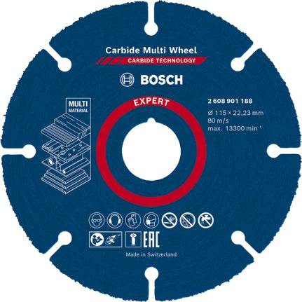 Bosch Trennscheibe, Carbide Multi Wheel, EXPERT, 115 mm, blau