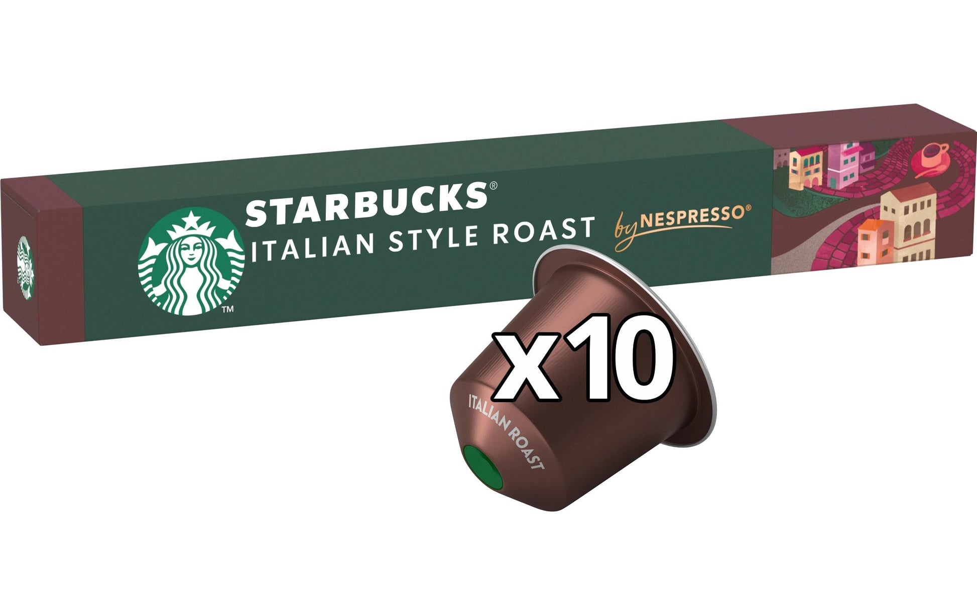 Starbucks Italian Dark Roast – Kapseln für Nespresso – Espresso, dunkel, 10 Kapseln