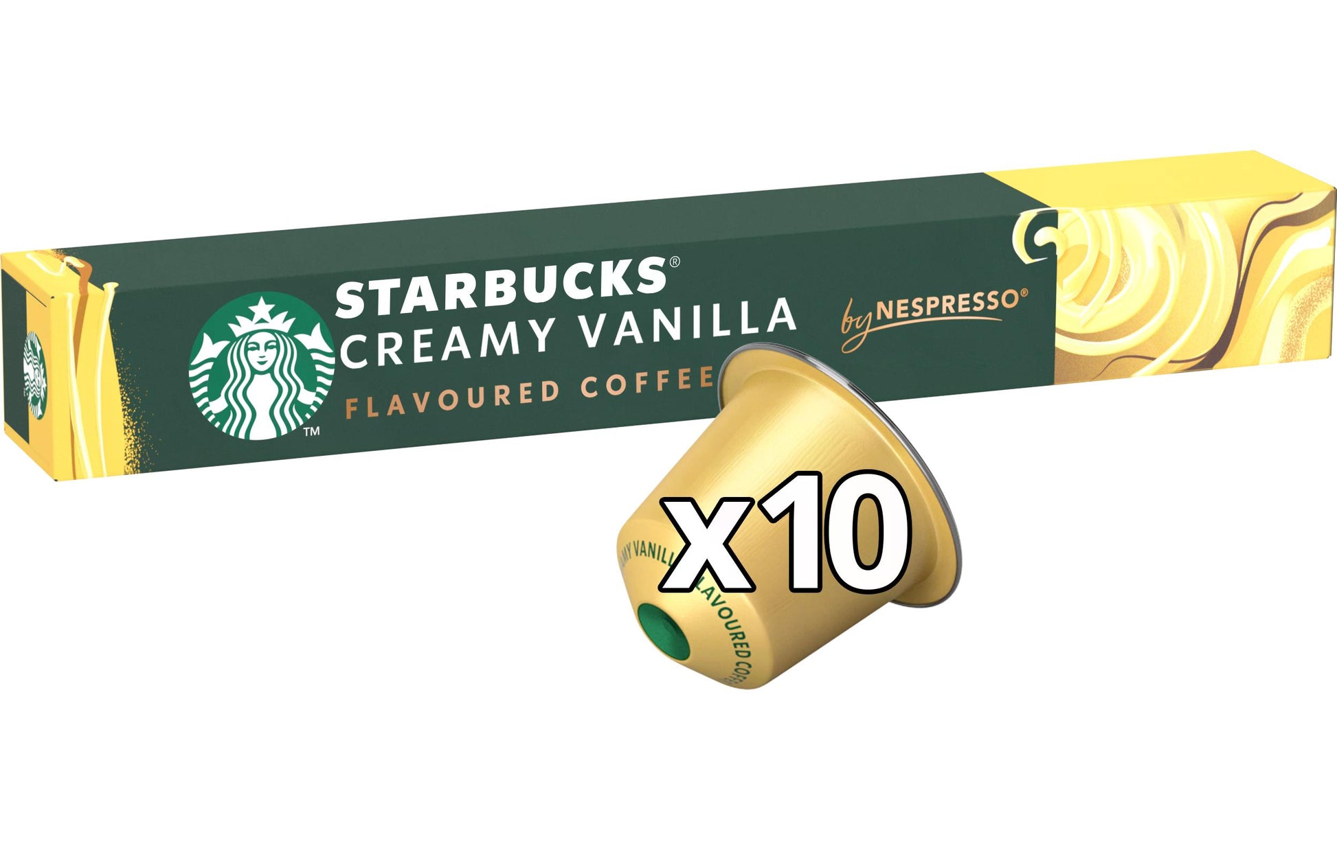 Starbucks Creamy Vanilla – Kapseln für Nespresso – Lungo, Vanille, 10 Kapseln