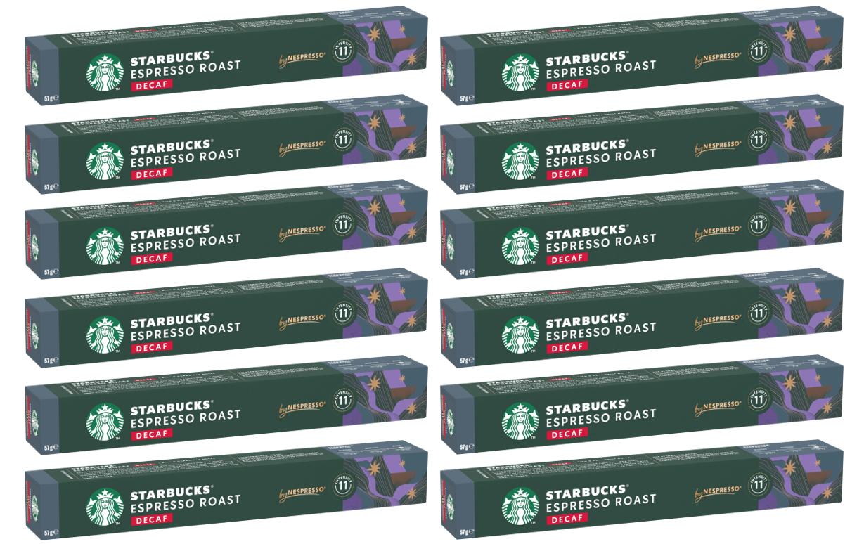 Starbucks Espresso Roast – Kapseln für Nespresso – Espresso, entkoffeiniert, dunkel, 120 Kapseln