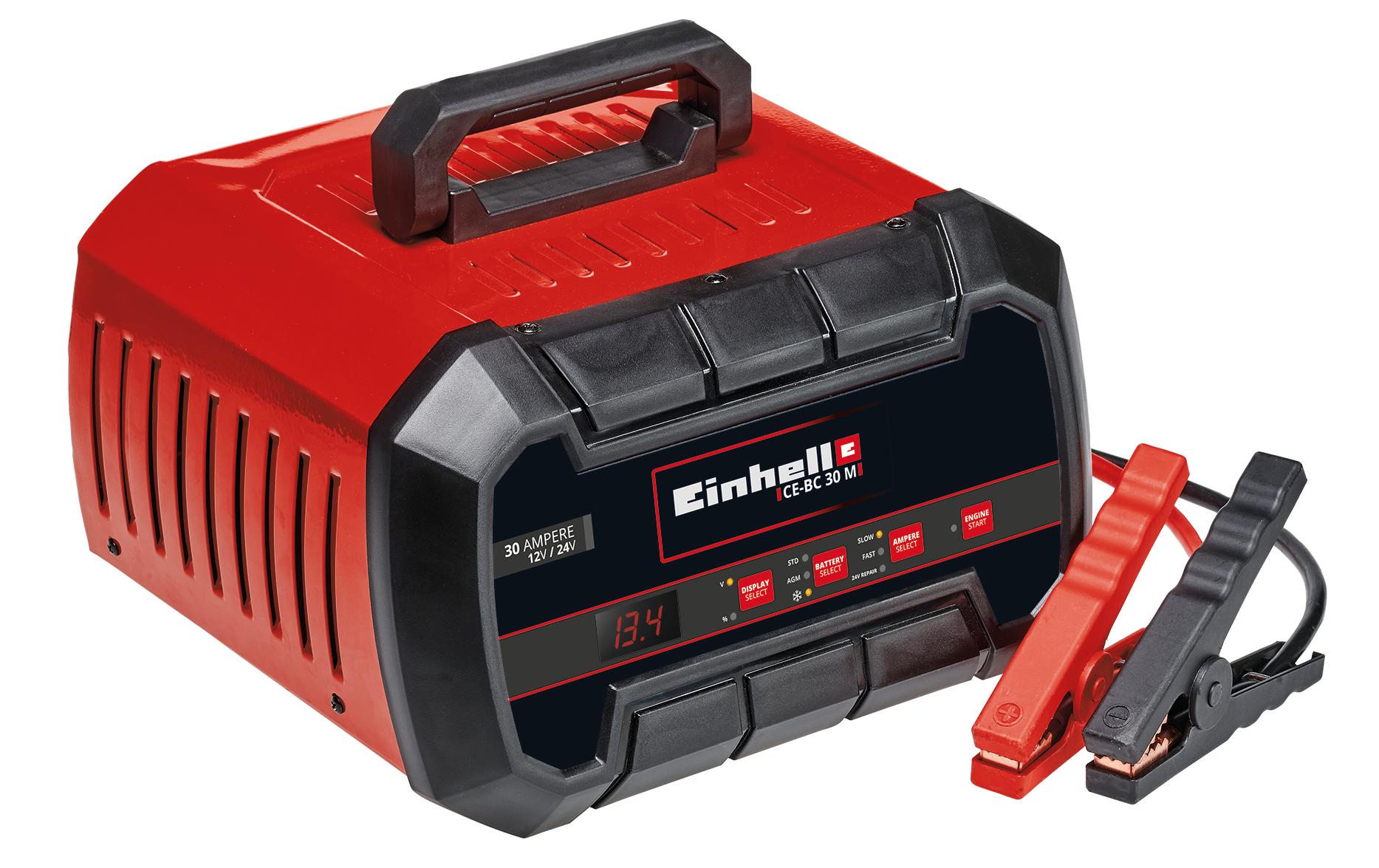 Einhell automotive Einhell CE-BC 30 M Batterie-Ladegerät – 24 V/30 A, für PKW, Blei-Säure, Batteriestandsanzeige, Erhaltungsladung