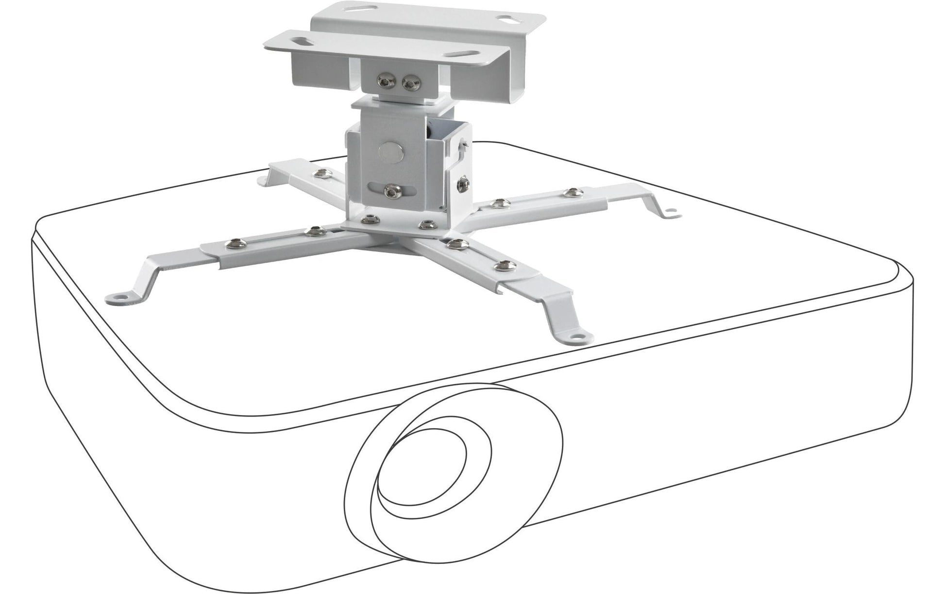 Celexon Projektor-Deckenhalterung – 12,0 cm, 25 kg, neigbar, weiss