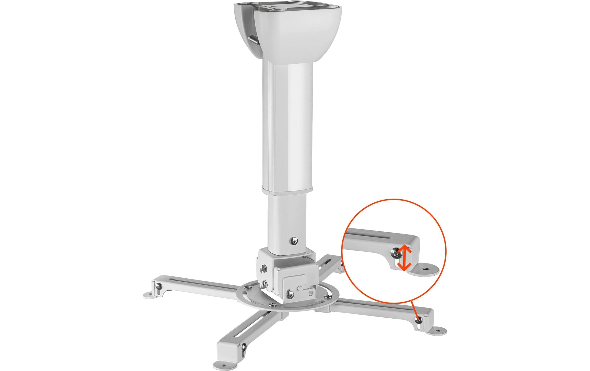Celexon Projektor-Deckenhalterung – 40,0–60,0 cm, 15 kg, neigbar, weiss
