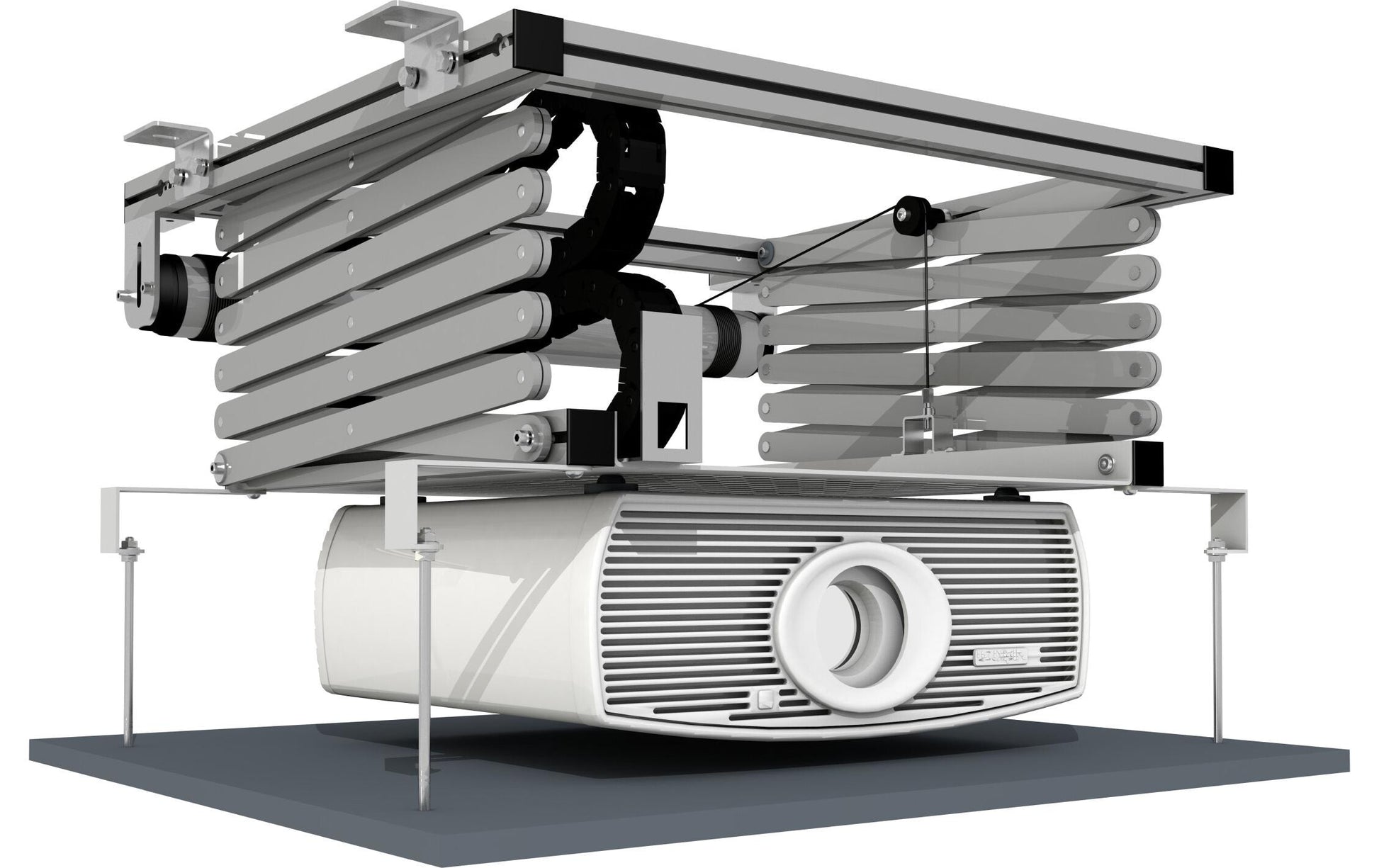 Celexon PL-2000 Plus Projektor-Deckenlift – Absenkung 0–196 cm, 30 kg, grau
