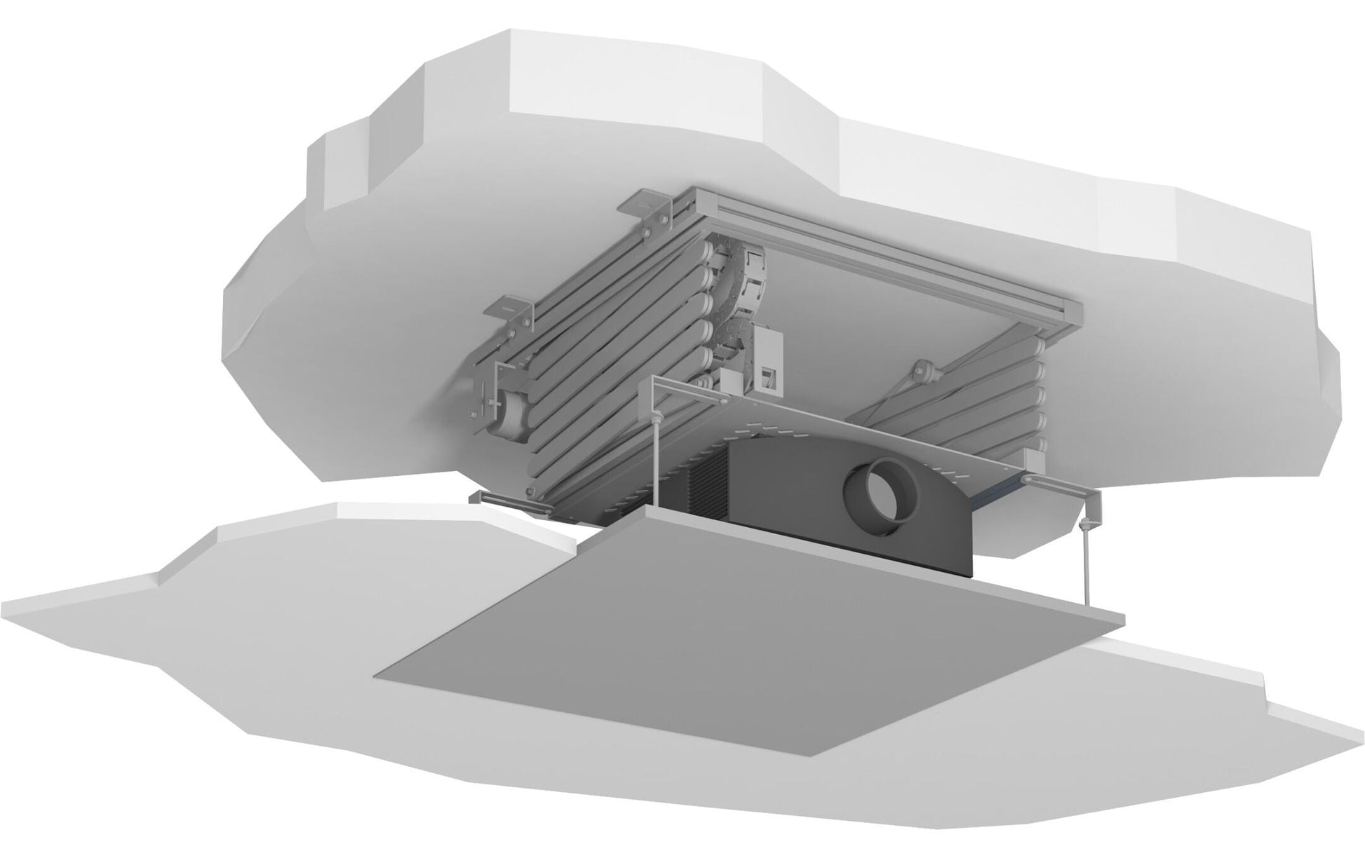 Celexon PL-2000 Plus Projektor-Deckenlift – Absenkung 0–196 cm, 30 kg, grau