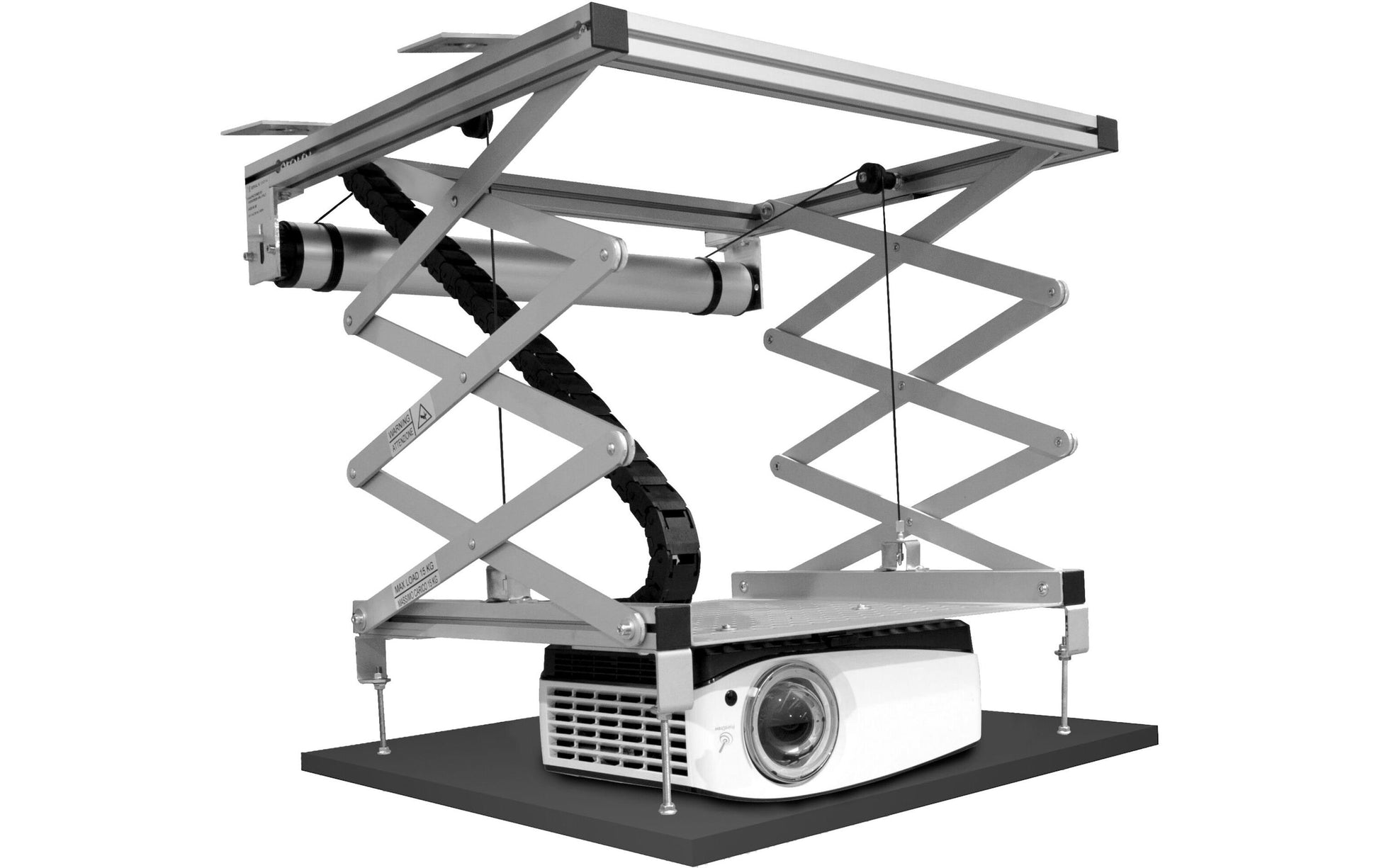 Celexon PL-1000 Plus Projektor-Deckenlift – Absenkung 0–96,0 cm, 30 kg, grau