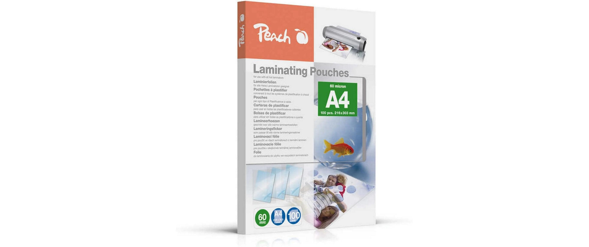 Peach PP560-02 Laminierfolien A4 – 60 µm, glänzend, 100 Stück