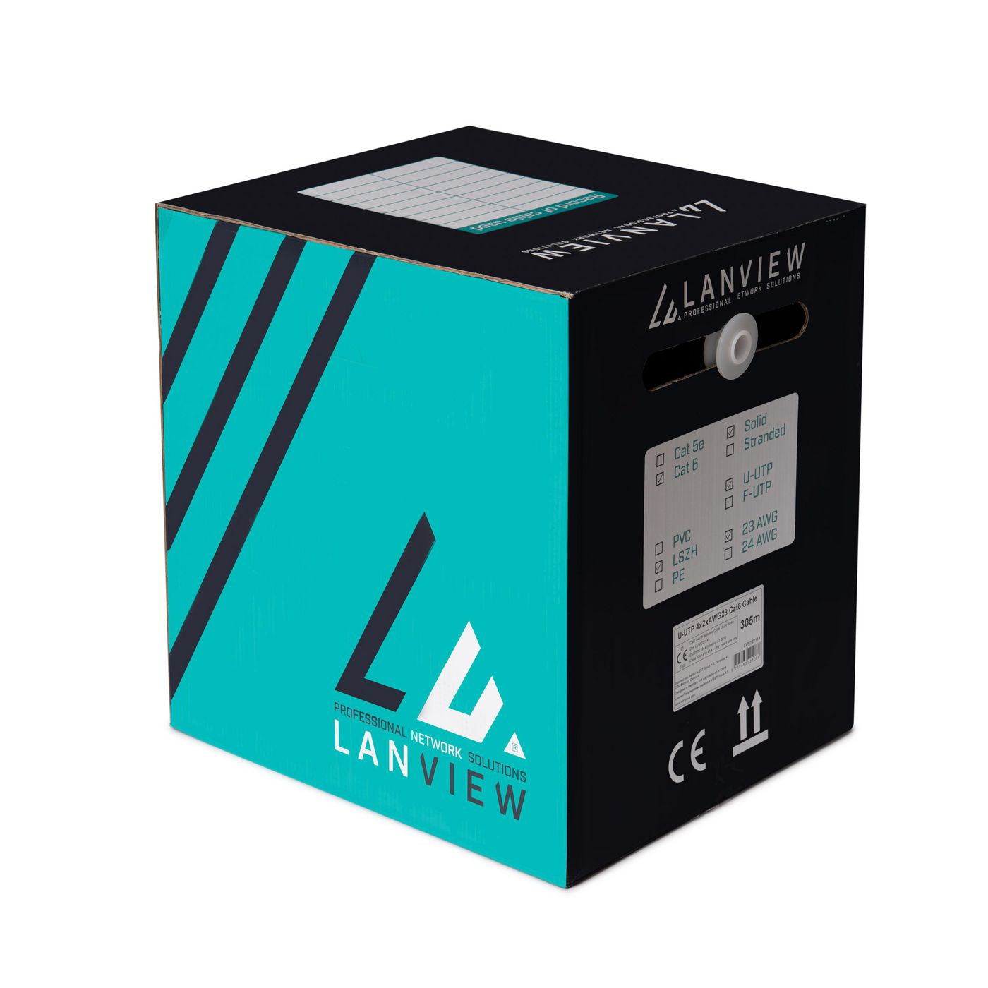 Lanview Cat6 F-UTP Netzwerkkabel – 305 m, Weiss, LSZH, Cca