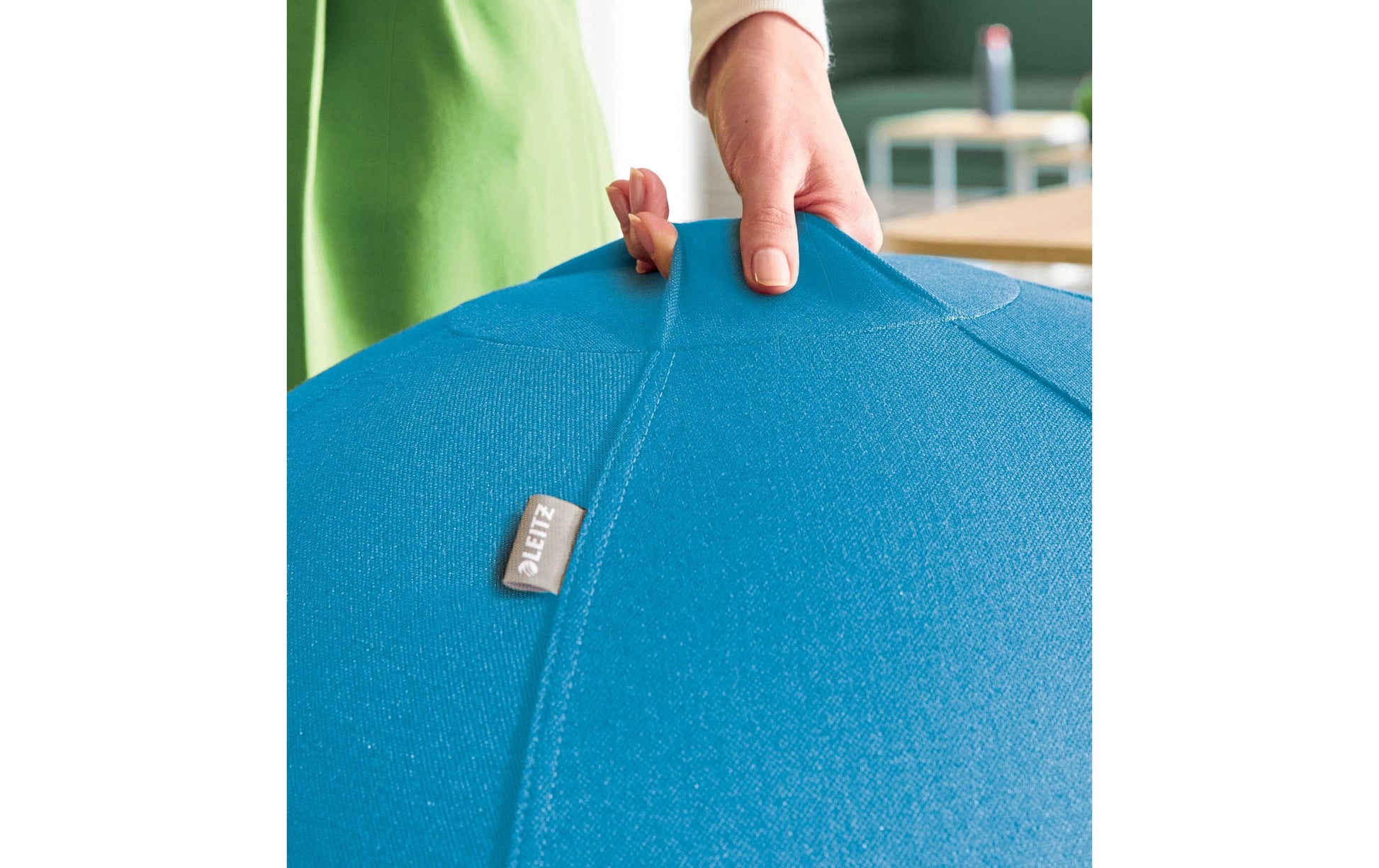 Leitz Sitzball Ergo Cosy Active – Ø 65 cm, 100 kg, sanftes Blau