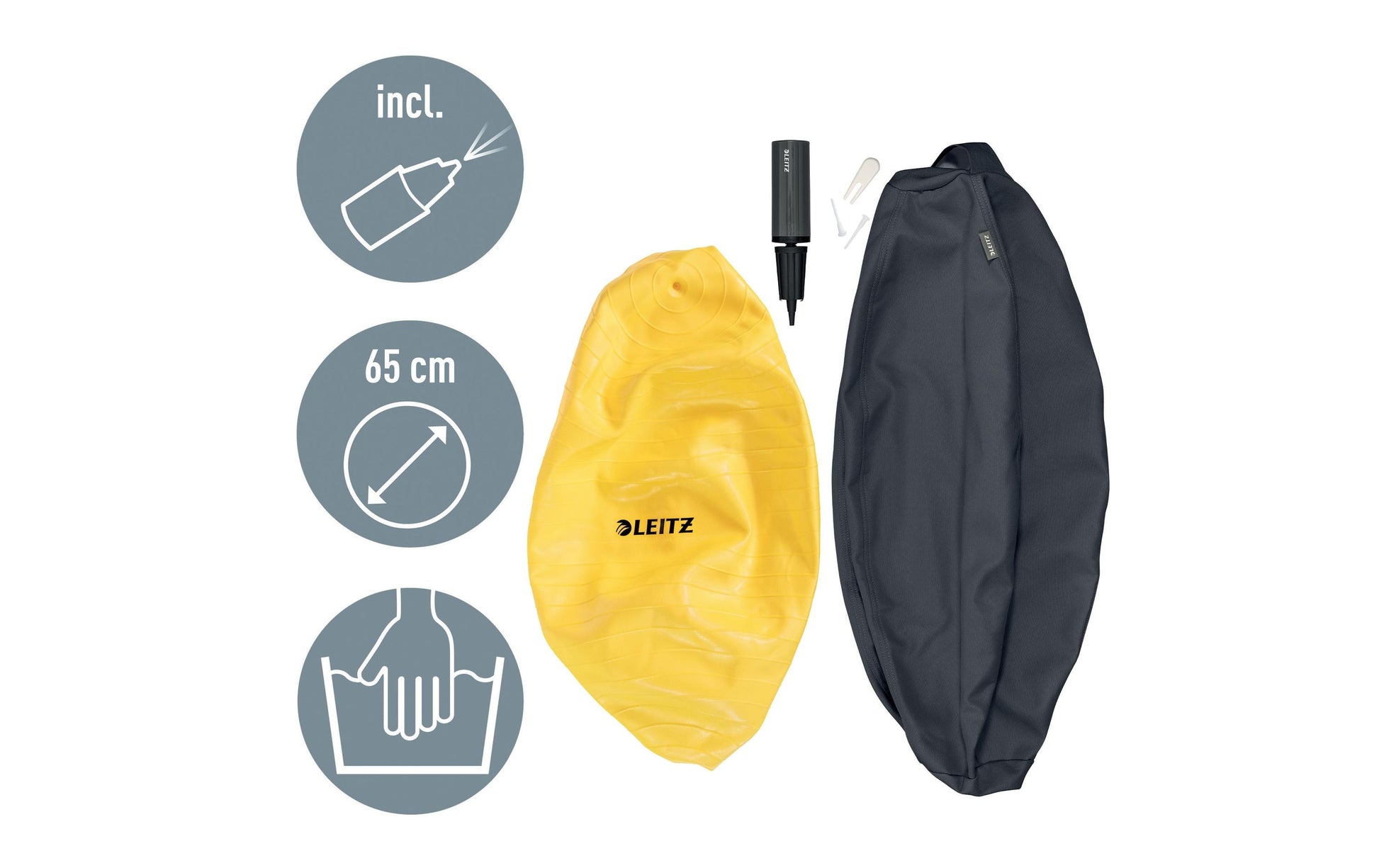 Leitz Sitzball Ergo Cosy Active – Ø 65 cm, samtgrau