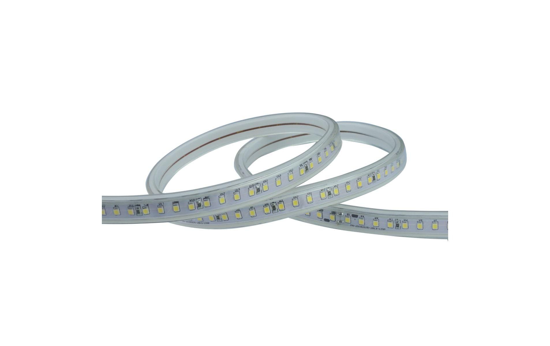 Elbro LED-Streifen Aussen K227056 – 50 m – 250 W – Kaltweiss, 4000 K – IP65 – Netzbetrieb – Transparent