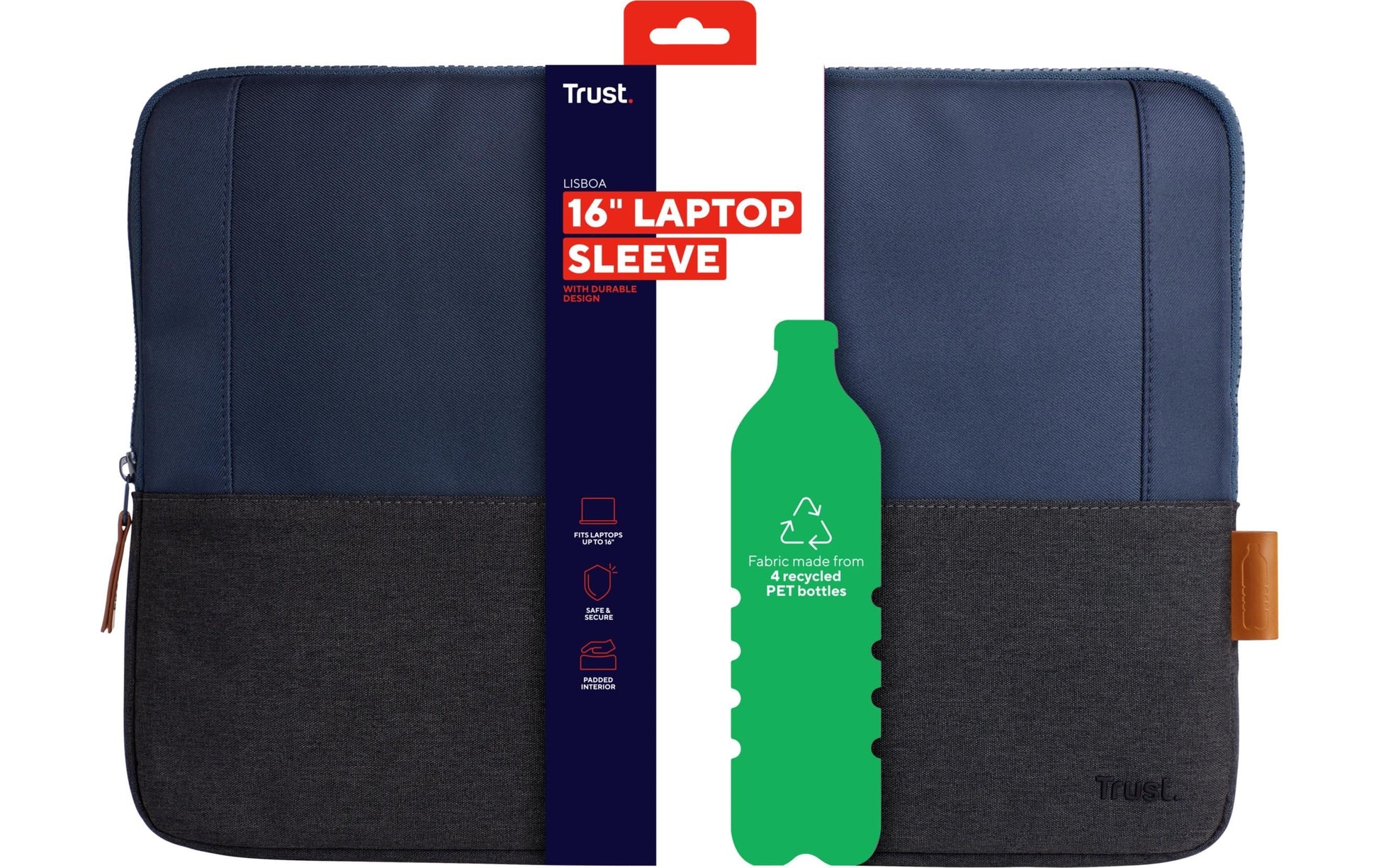 Trust Notebook-Schutzhülle 16" – Blau