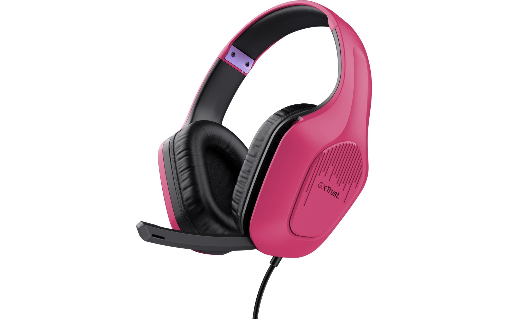 Trust GXT415 Zirox Gaming-Headset – Over-Ear, Stereo, Kabelgebunden, 3,5 mm Klinke, Rosa