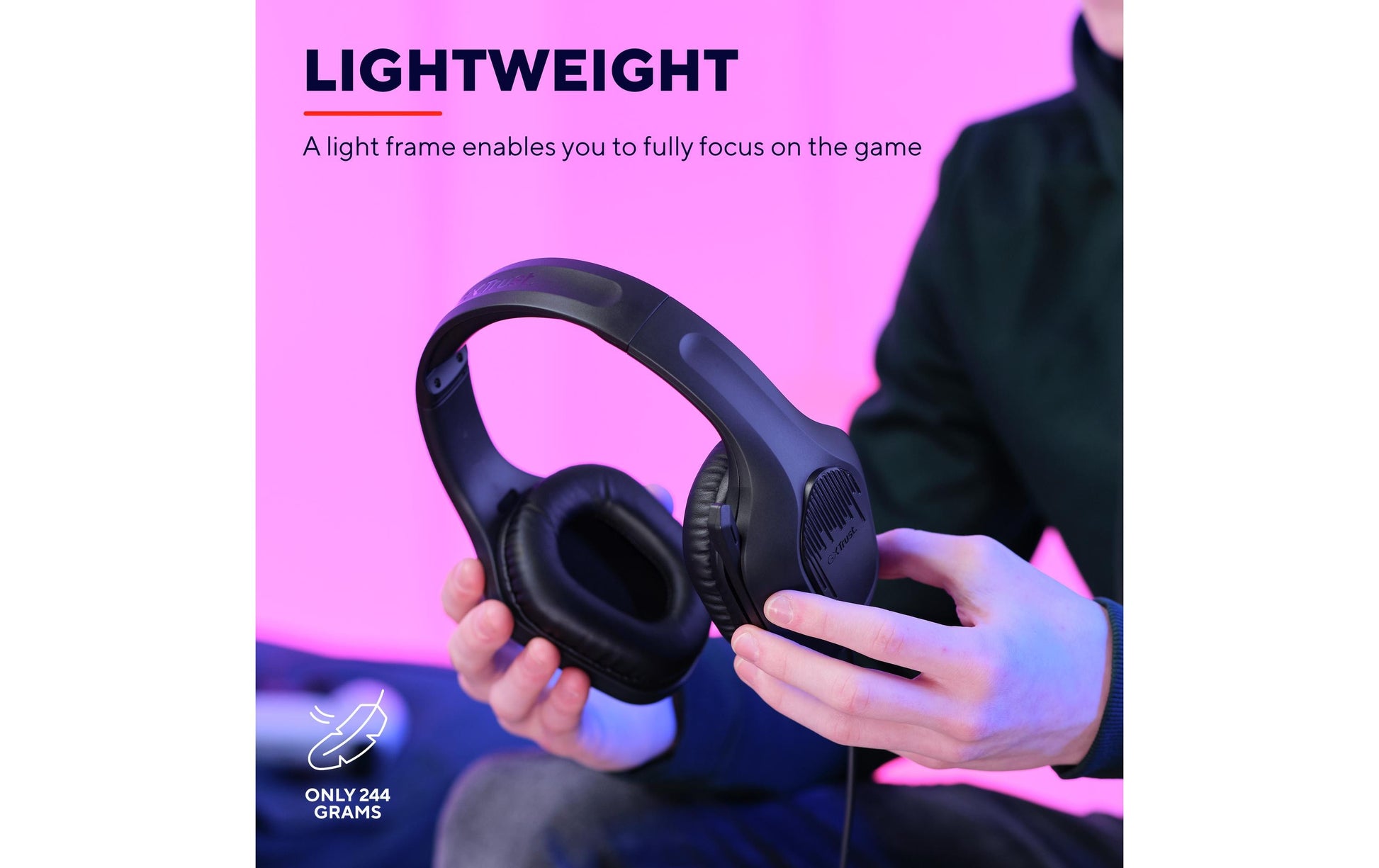 Trust GXT415 Zirox Gaming-Headset – Over-Ear, Stereo, Kabelgebunden, 3,5 mm Klinke, Schwarz