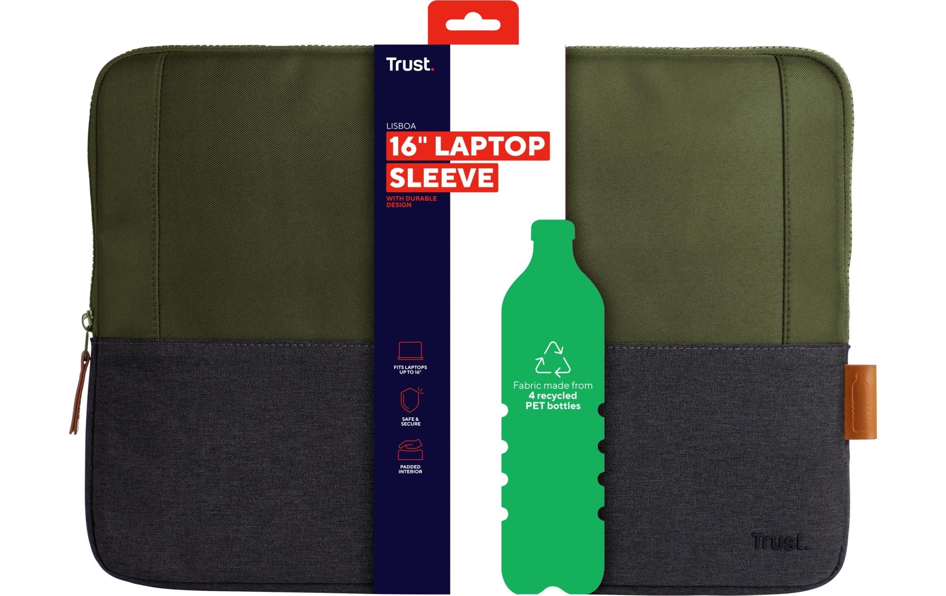 Trust Notebook-Schutzhülle 16" – Grün