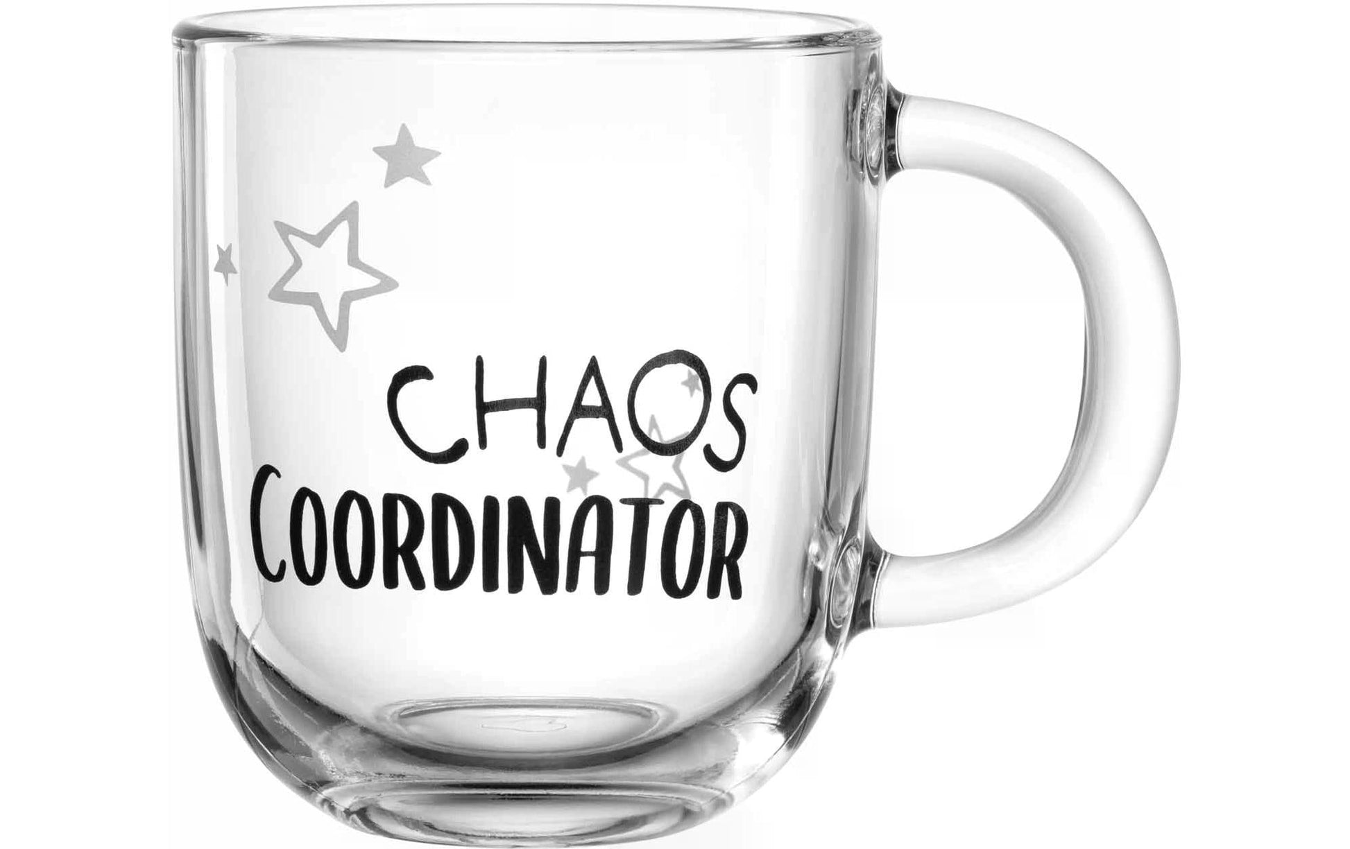 LEONARDO Ufficio Chaos Tasse – 400 ml, Ø 9,0 cm, H 15,0 cm, Kalk-Natron-Glas, spülmaschinenfest