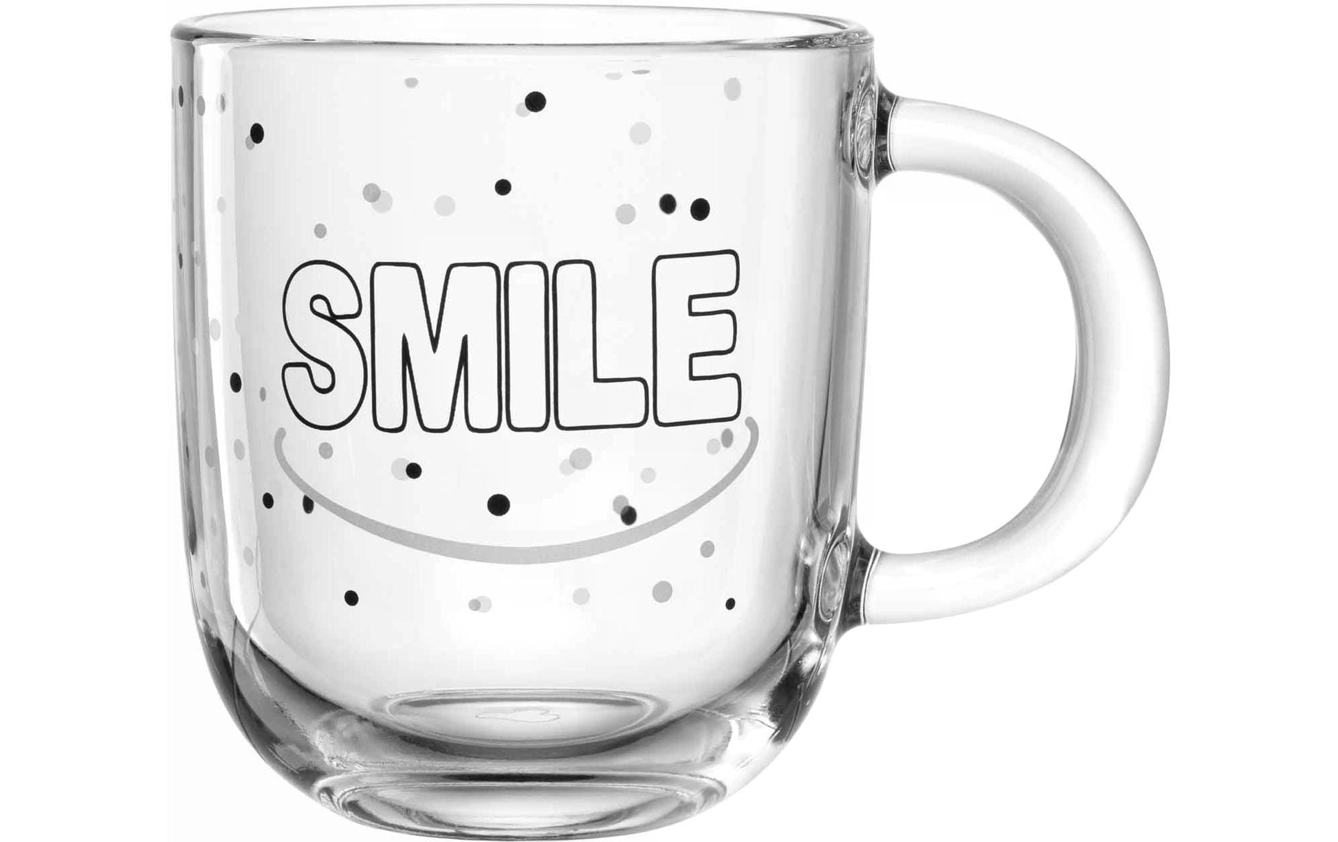 LEONARDO Tasse – 400 ml, Ø 8,7 cm, Glas, Transparent, spülmaschinenfest, mikrowellengeeignet